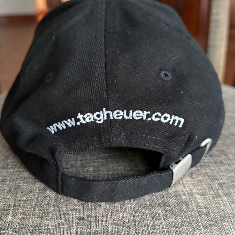 F1 Racing Tag Heuer Black Cap with Logo adjustable One Size Fits Most - Picture 2 of 3